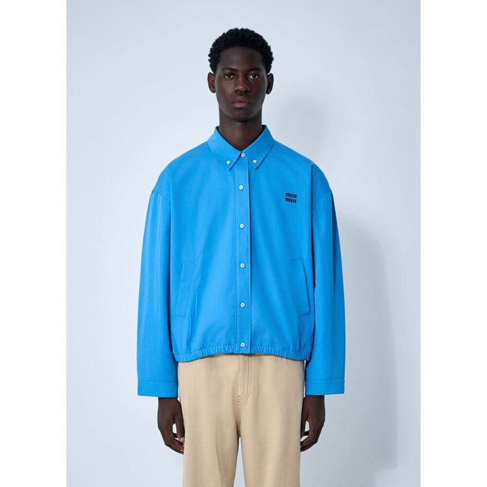 Miu Miu Men Logo Motif Blouson Jacket